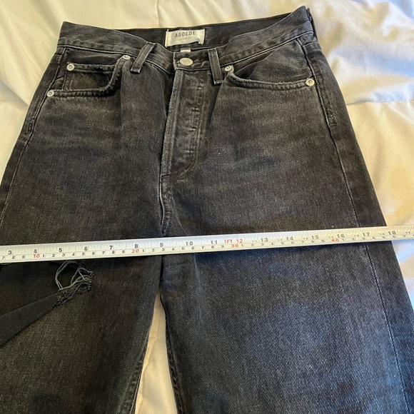 AGOLDE
90's High-Rise Loose Jeans. Black size 23  Grunge era distressed - Picture 12 of 14